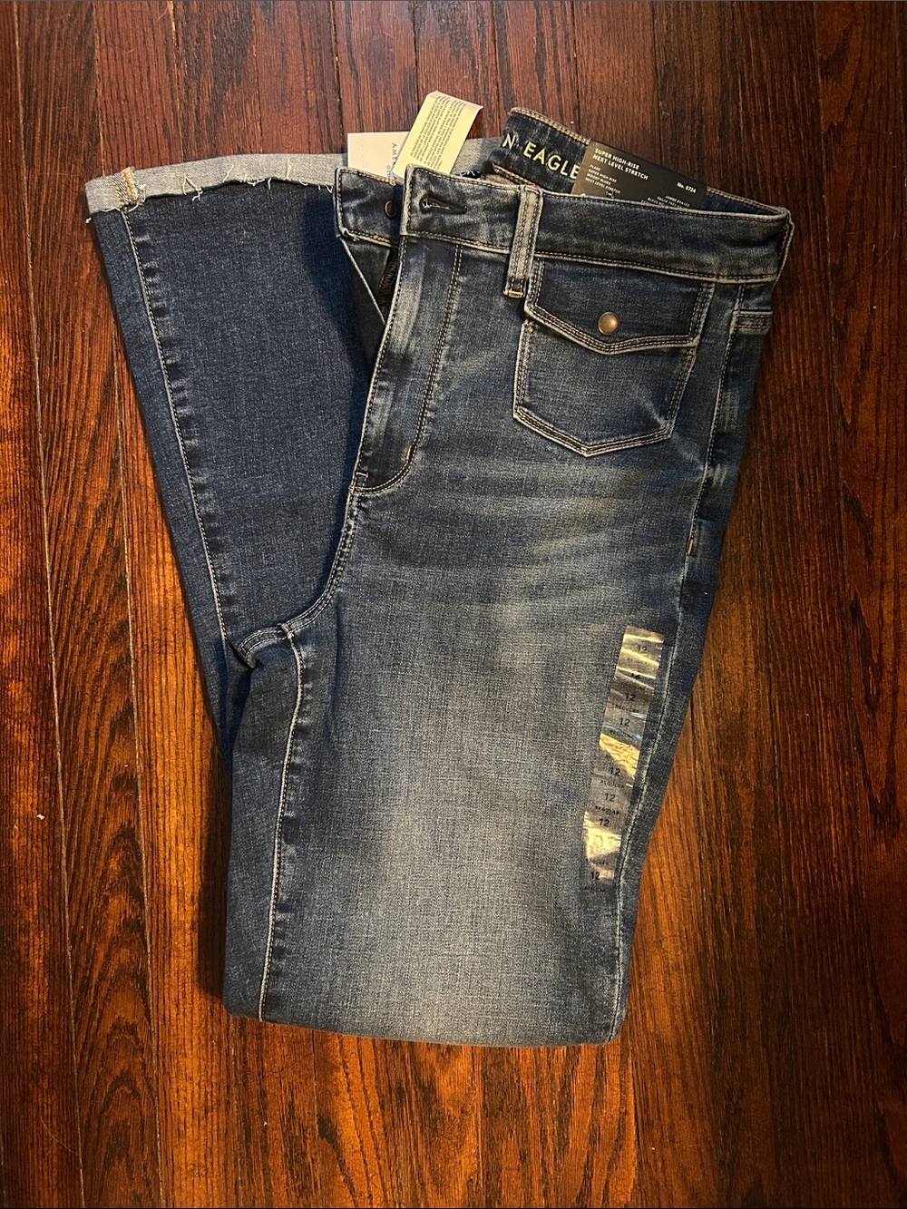American Eagle Outfitters Women's Dark Blue Flare Jeans